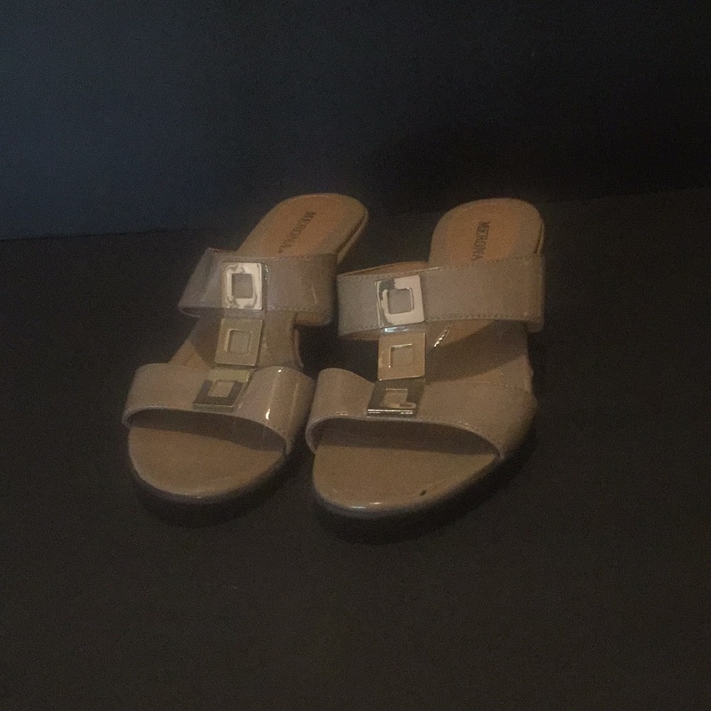 [Merona] Open-Toe Tan Wedges Shoe